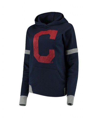 Women's Threads Navy Gray Cleveland Indians Iconic Fleece Pullover Hoodie Navy, Gray $38.99 Sweatshirts