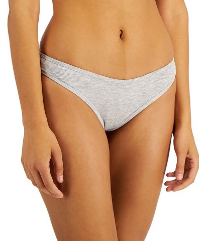 Women's Ribbed Thong Sleep Grey Hthr $8.40 Panty