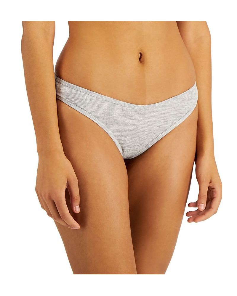 Women's Ribbed Thong Sleep Grey Hthr $8.40 Panty