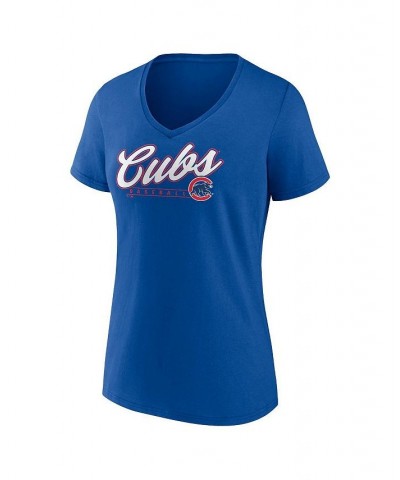 Women's Branded Royal Chicago Cubs One and Only V-Neck T-shirt Royal $20.51 Tops