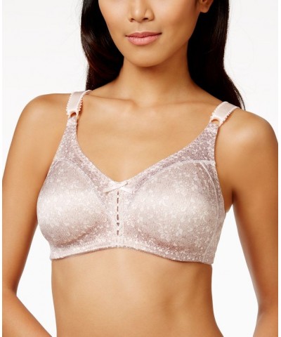 Double Support Tailored Wireless Lace Up Front Bra 3820 Blushing Pink Lace $15.65 Bras
