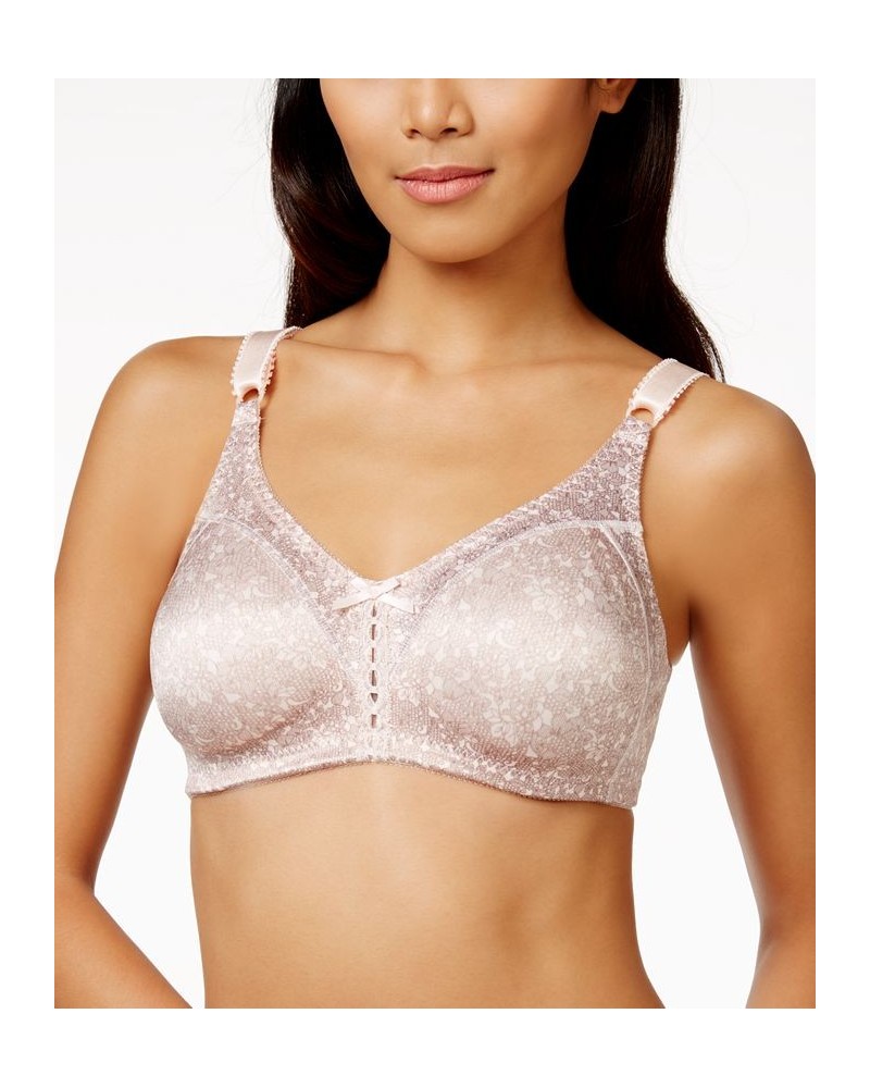 Double Support Tailored Wireless Lace Up Front Bra 3820 Blushing Pink Lace $15.65 Bras