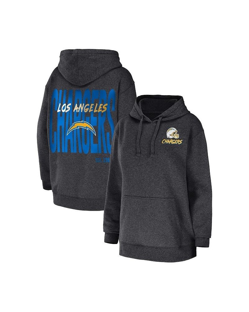 Women's Heather Charcoal Los Angeles Chargers Fleece Pullover Hoodie Heather Charcoal $33.12 Sweatshirts