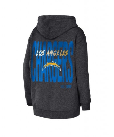 Women's Heather Charcoal Los Angeles Chargers Fleece Pullover Hoodie Heather Charcoal $33.12 Sweatshirts