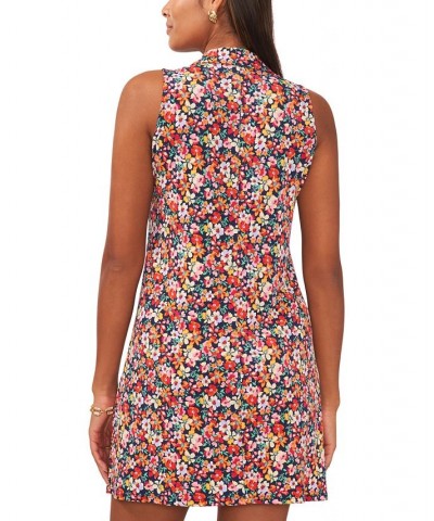 Petite Printed Sleeveless Shirtdress Navy/Pink/Green $43.45 Dresses