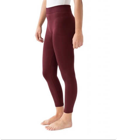 Women's Fleece Lined Leggings Red $17.00 Pants