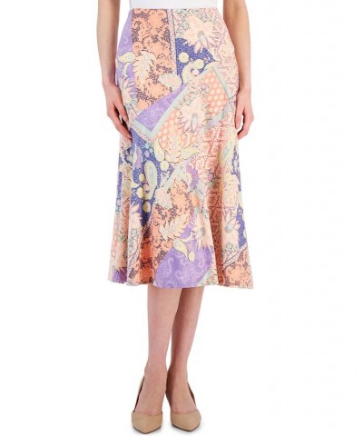 Women's Midi Skirt Pastel Patchwork $33.03 Skirts
