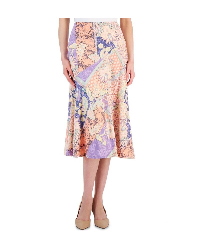 Women's Midi Skirt Pastel Patchwork $33.03 Skirts