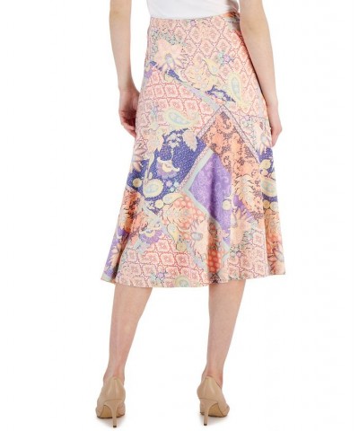 Women's Midi Skirt Pastel Patchwork $33.03 Skirts