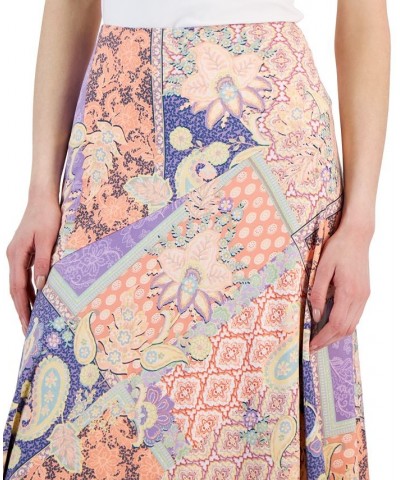 Women's Midi Skirt Pastel Patchwork $33.03 Skirts