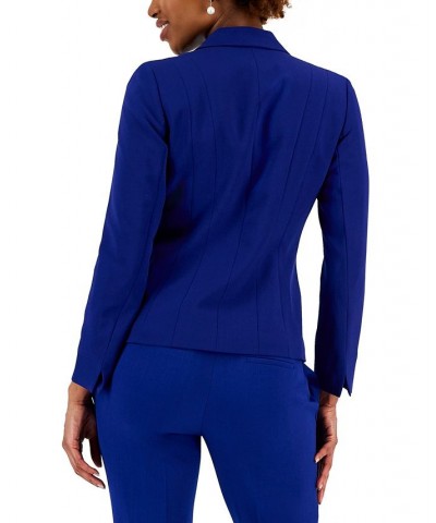 Crepe One-Button Blazer Royal Blue $32.70 Jackets