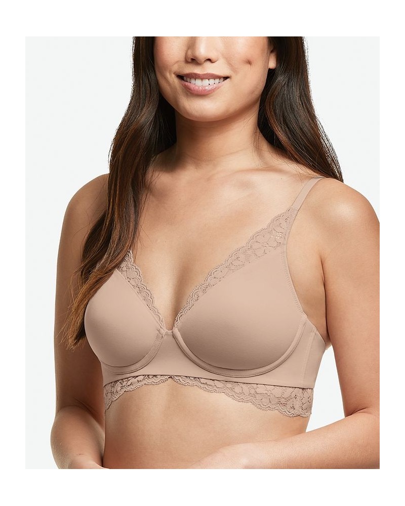 Women's Pure Comfort Convertible Wireless Lace Bralette DM1190 Tan/Beige $11.88 Bras