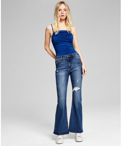 Women's High-Rise Distress Flare-Leg Jeans Off Road $22.06 Jeans