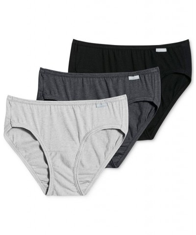 Elance Bikini Underwear 3 Pack 1489 Grey Heather/Charcoal Grey Heather/Black $13.43 Panty