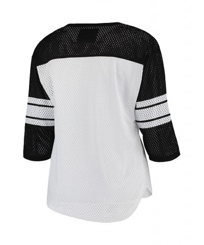 Women's White Black Minnesota Vikings First Team Three-Quarter Sleeve Mesh T-shirt White, Black $25.30 Tops