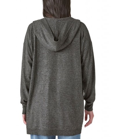 Open Front Cloud Jersey Hooded Cardigan Charcoal Heather $42.96 Tops