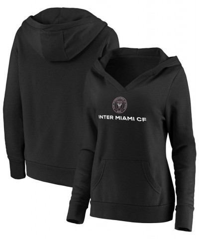 Plus Size Black Inter Miami CF Primary Logo Pullover Hoodie Black $40.49 Sweatshirts