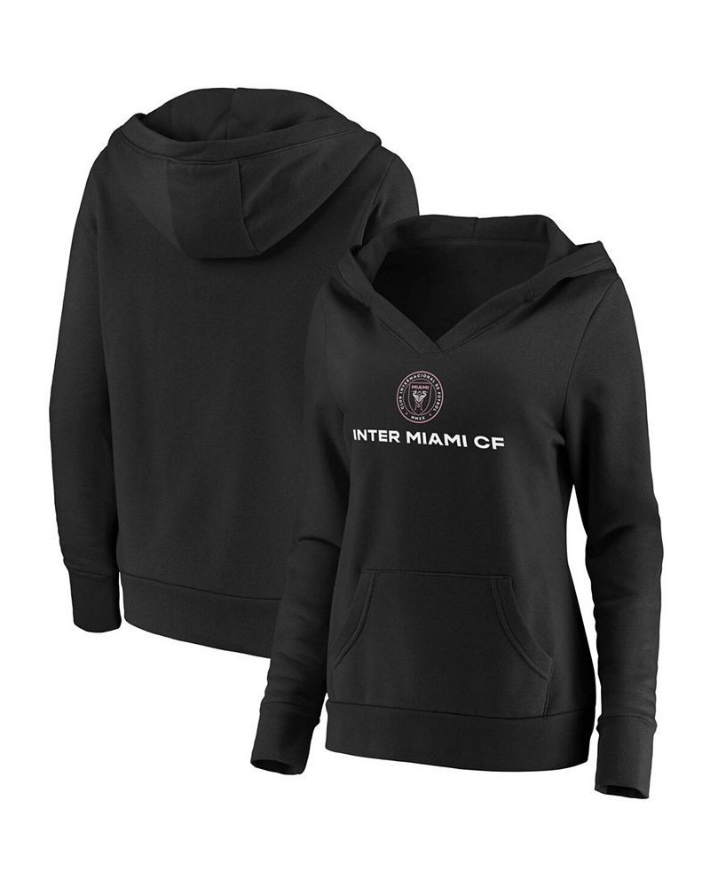 Plus Size Black Inter Miami CF Primary Logo Pullover Hoodie Black $40.49 Sweatshirts