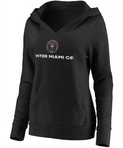 Plus Size Black Inter Miami CF Primary Logo Pullover Hoodie Black $40.49 Sweatshirts