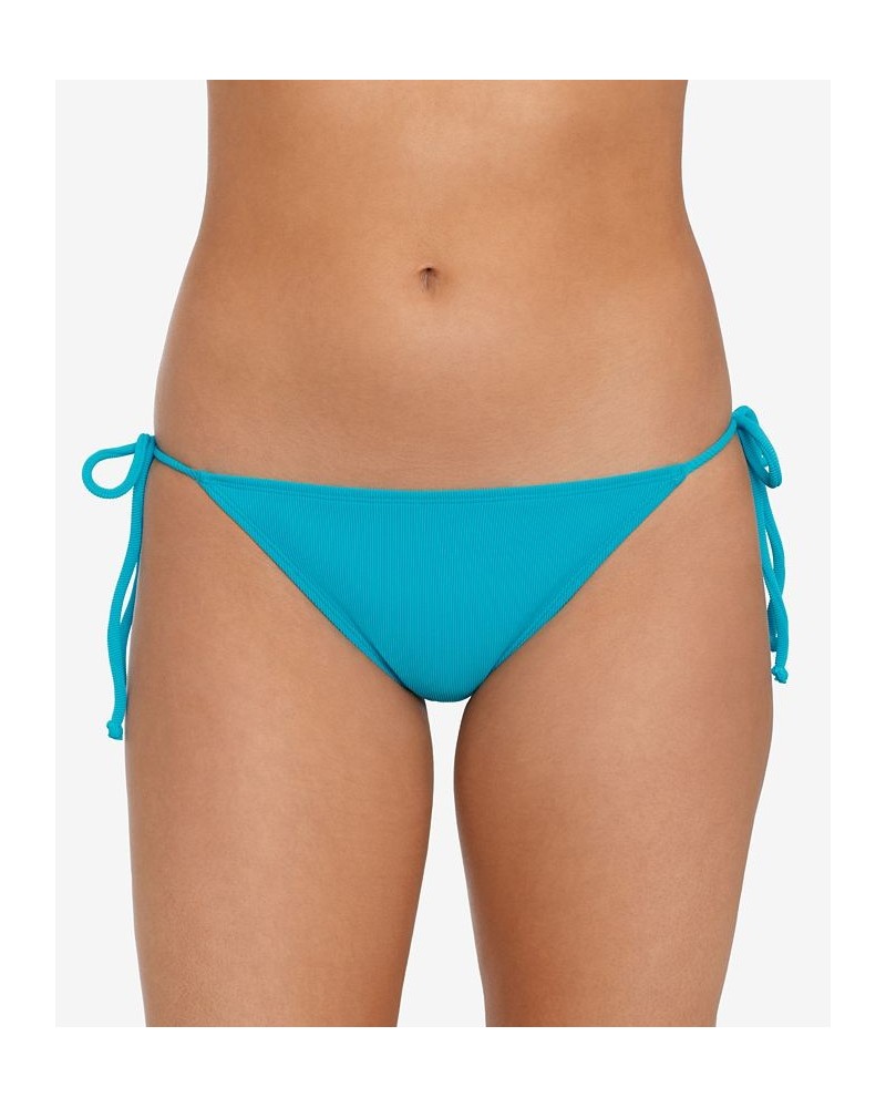 Women's Ribbed Tie Hipster Bottoms Blue $16.49 Swimsuits