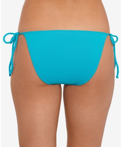 Women's Ribbed Tie Hipster Bottoms Blue $16.49 Swimsuits