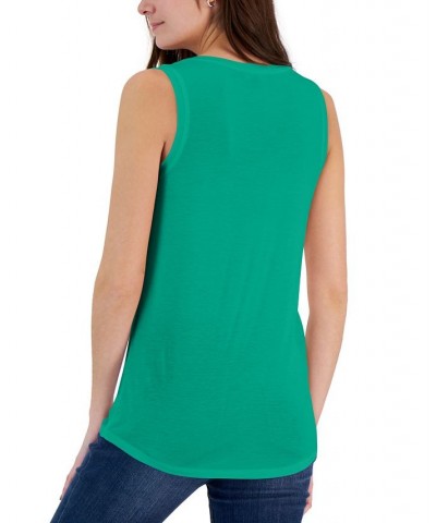 Women's Embellished Scoop-Neck Tank Top Flash Green $14.71 Tops