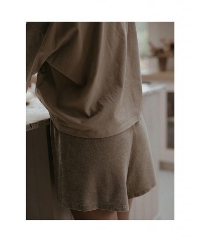 Women's Maternity Soft Organic Cotton Terry Short Sand $41.82 Shorts