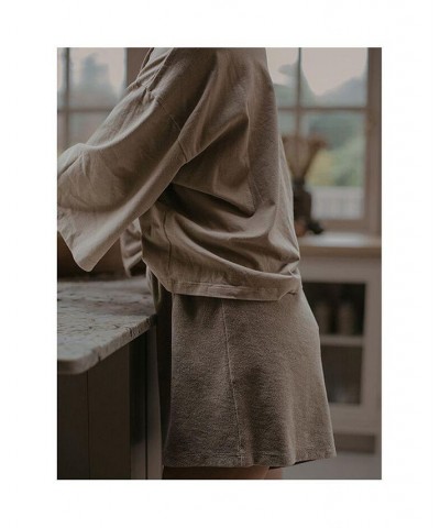 Women's Maternity Soft Organic Cotton Terry Short Sand $41.82 Shorts