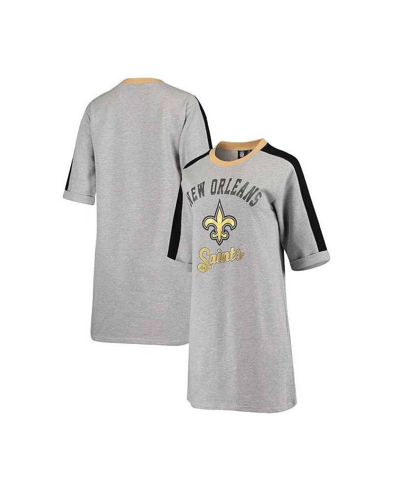 Women's Heathered Gray New Orleans Saints Turnover Tee Dress Heathered Gray $28.20 Dresses