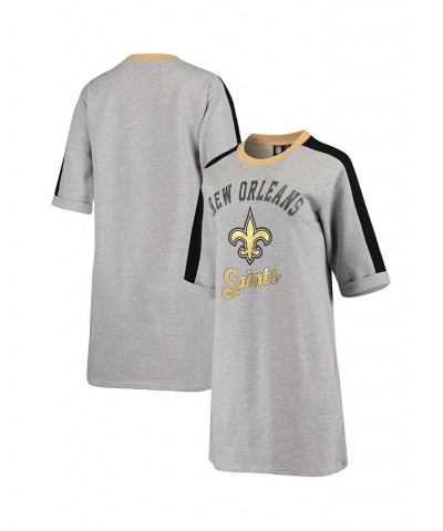 Women's Heathered Gray New Orleans Saints Turnover Tee Dress Heathered Gray $28.20 Dresses