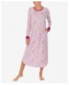 Women's Long Sleeve Long Gown Pink Snowflakes $43.45 Sleepwear