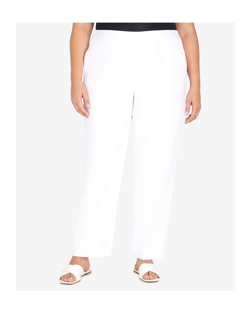 Plus Size Cool Vibrations Relaxed Fit Go-To Average Length Pants White $32.39 Pants