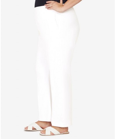 Plus Size Cool Vibrations Relaxed Fit Go-To Average Length Pants White $32.39 Pants