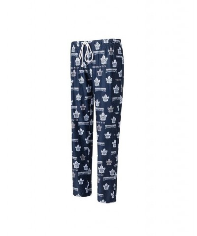 Women's Navy Toronto Maple Leafs Breakthrough Allover Logo Sleep Pants Navy $18.86 Pajama