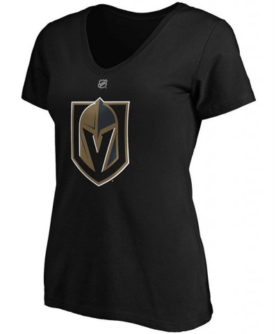 Women's Alex Pietrangelo Black Vegas Golden Knights Authentic Stack Name Number V-Neck T-shirt Black $18.48 Tops