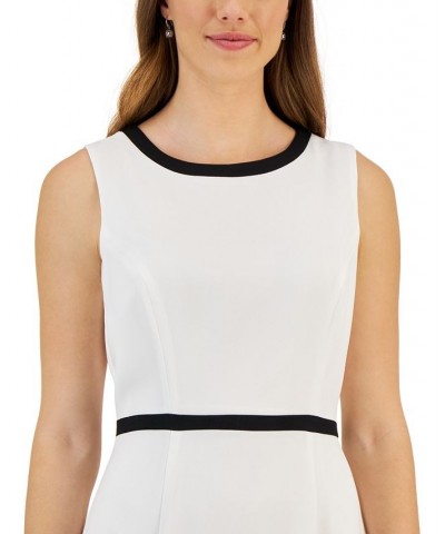 Petite Sleeveless Colorblocked Sheath Dress Lily White $46.53 Dresses