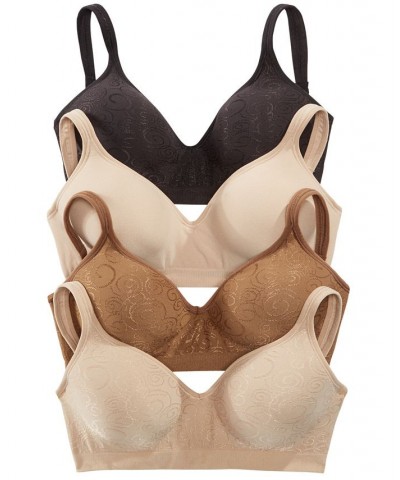 Comfort Revolution Shaping Wireless Smoothing Bra 3463 Almond Zag $14.26 Bras