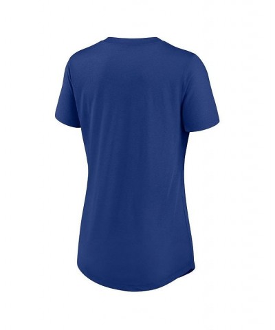 Women's Royal Chicago Cubs Side Cinch Fashion Tri-Blend Performance T-shirt Royal $26.49 Tops