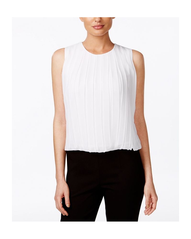 Sleeveless Pleated Blouse White $37.13 Tops