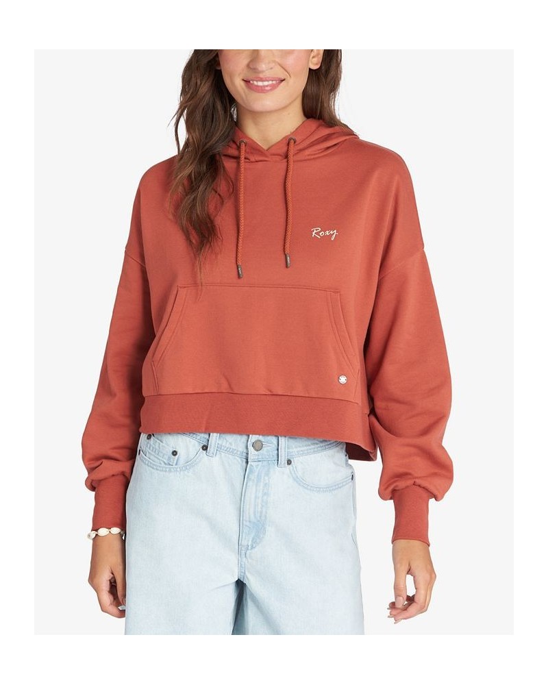 Juniors' Afternoon Hike Oversized Hoodie Baked Clay $26.22 Sweatshirts