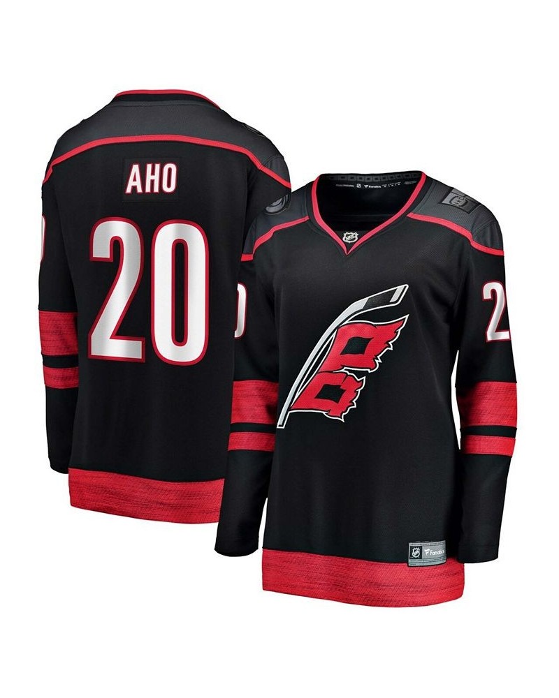 Women's Plus Size Sebastian Aho Black Carolina Hurricanes Alternate Premier Breakaway Jersey Black $51.15 Jersey