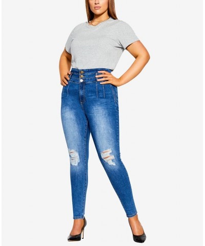 Trendy Plus Size Asha Bailey Skinny Jeans Mid Denim $41.87 Jeans