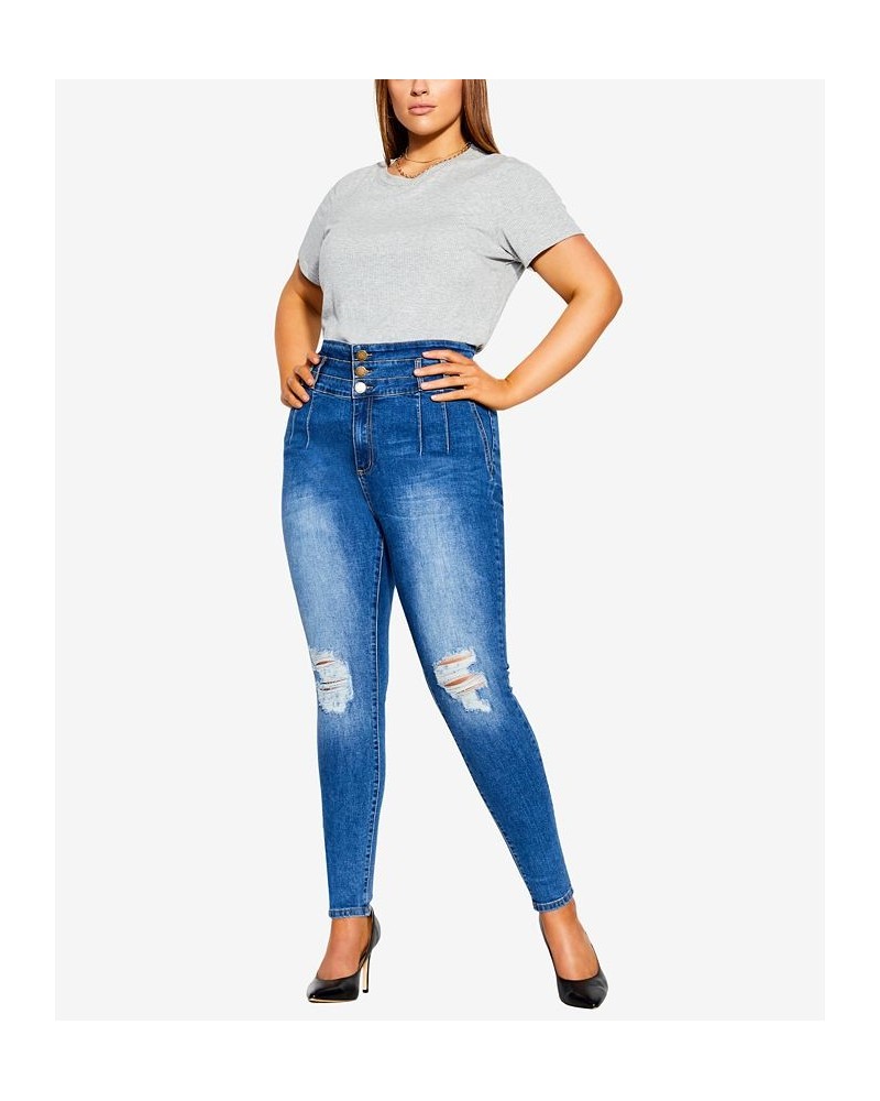 Trendy Plus Size Asha Bailey Skinny Jeans Mid Denim $41.87 Jeans