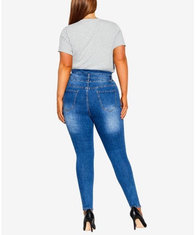 Trendy Plus Size Asha Bailey Skinny Jeans Mid Denim $41.87 Jeans