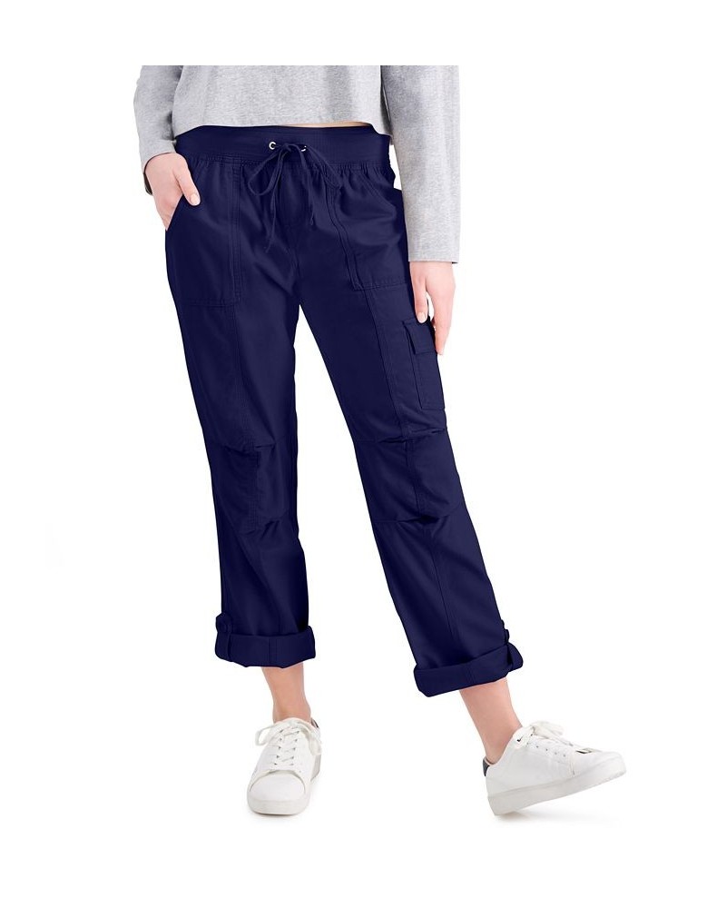 Women's Alton Cuffed Straight-Leg Pants Blue $27.86 Pants