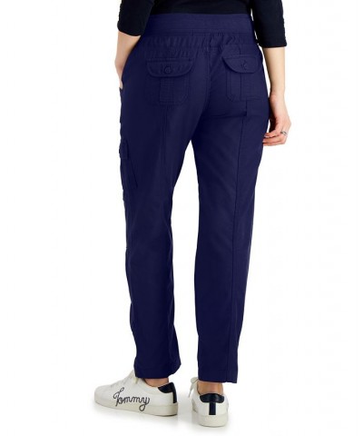 Women's Alton Cuffed Straight-Leg Pants Blue $27.86 Pants