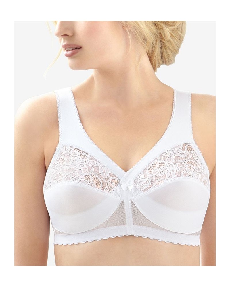 Women's Full Figure Plus Size MagicLift Original Wirefree Support Bra White $24.53 Bras