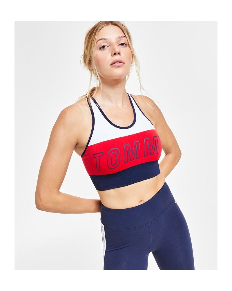 Colorblocked Low Impact Sports Bra Blue $14.84 Bras