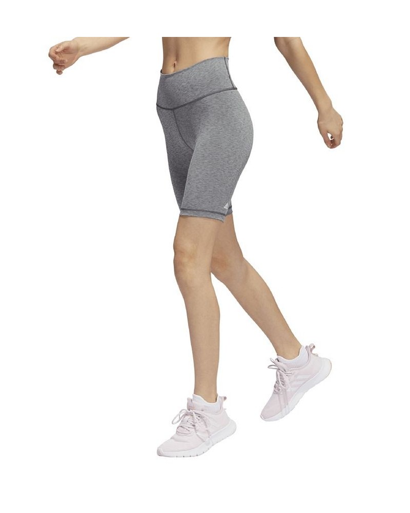 Women's Optime Training High Rise Bike Short Tights Dark Gray Heather $21.00 Shorts