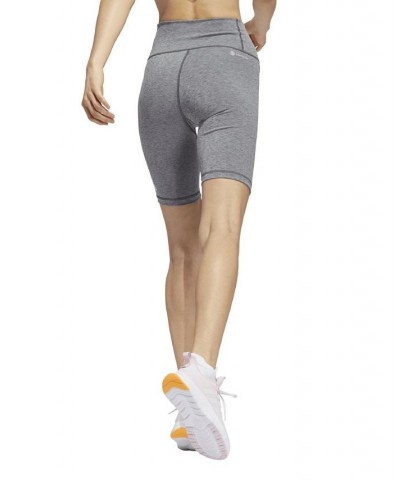 Women's Optime Training High Rise Bike Short Tights Dark Gray Heather $21.00 Shorts